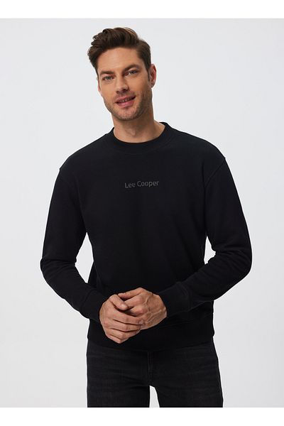 Lee Cooper Bicycle Collar Black Men's Sweatshirt 241 LCM241018 DORRE BLACK
