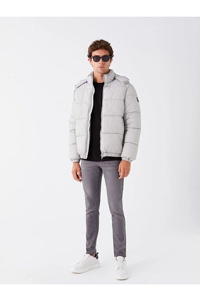 LC Waikiki Men's Hooded Puffer Jacket - Standard Fit
