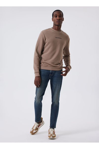 Lee Cooper Crew Neck Stone Men's Sweatshirt 241 LCM241018 DORRE TAS