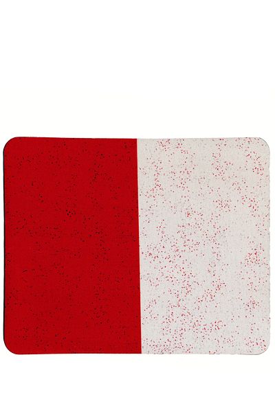 usin Red White Sand Pattern Non-Slip Base Optical Computer Notebook Mousepad 17.5x21.5cm