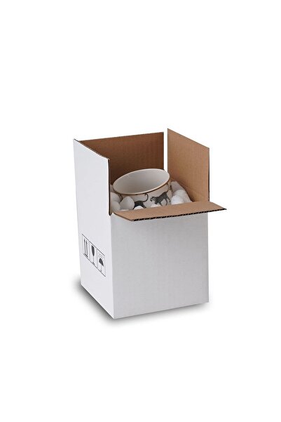 25x20x15 cm Beyaz Tek Oluklu A-Box Taşıma Kolisi- 100 adet