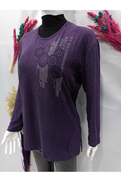 Sel Tekstil YÜNLÜ TAŞLI VİSKON ANNE PENYE BLUZ