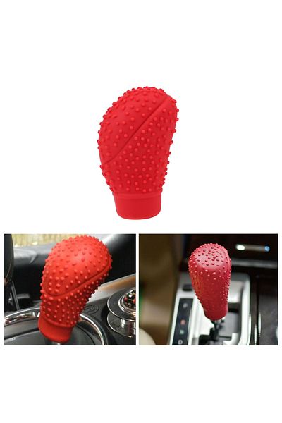 C9 Universal Silicone Massage Red Gear Shift Knob Cover