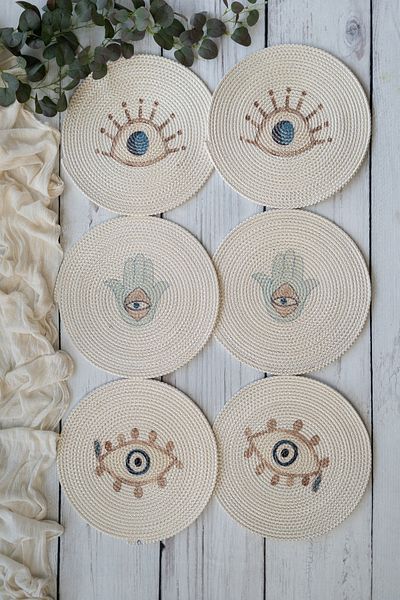 Pilloveland Σετ σέρβις για 6 άτομα - Φορτιστής American Service Mystery Patterned 35*35 cm