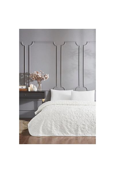 Özdilek Trendy Double Blanket - Bone Colored