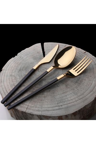Demir Çeyiz IRON CEA DMR Life 6 PIECES DIAMOND BLACK GOLT EAT KNIFE