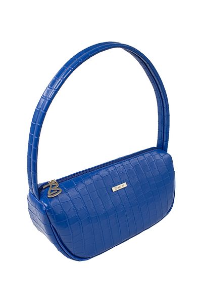 Bakras Saks Blue Crocodile Pattern Baguette Bag Geantă de umăr Baguette