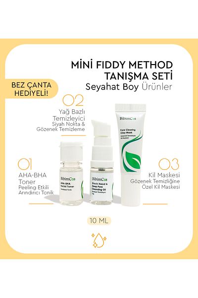 Bibimcos Mini Fiddy Metot 3-Piece Pore Cleaning and Care Set