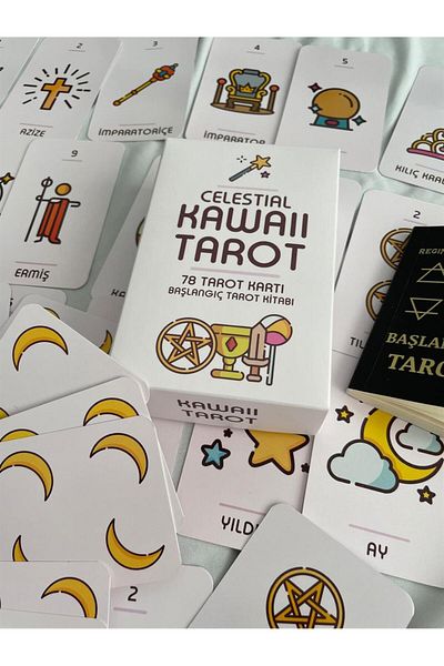 Planet Butik Celestial Kawaii Tarot Cards and Starter Tarot Book