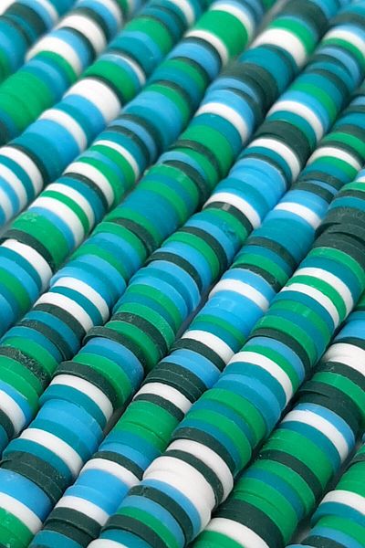 Hobigram Χάντρες Ποικιλία Πράσινες Πολύχρωμες Χάντρες Ζύμης Fimo 6 mm – Χάντρες, Κομψό Σχέδιο, Γυναικείο Αξεσουάρ – Χάντρες