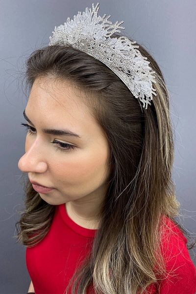 Hobigram Zehra Model Bridal Henna Crown για τις πιο όμορφες νύφες – Κορώνα, Κρυστάλλινη Πέτρα, Κομψό Μοντέλο, Νυφικό Κορώνα – Κορώνα –