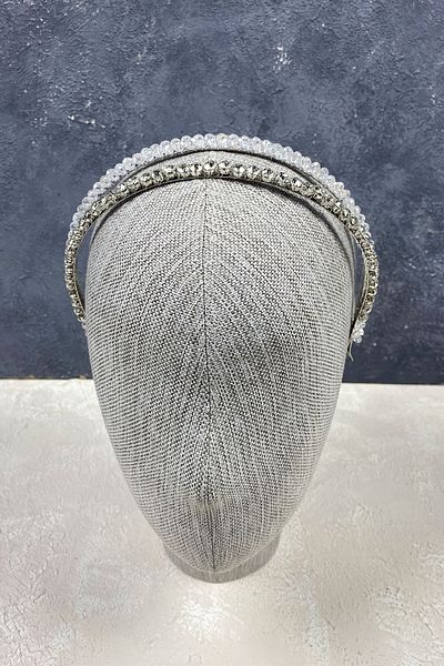 Hobigram Αξεσουάρ μαλλιών Νυφικό στέμμα με πέτρες και κρύσταλλο διπλής σειράς για τις πιο όμορφες νύφες – Κορώνα, Κρυστάλλινη Πέτρα – Στέμμα
