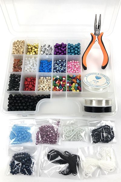 Hobigram Beads Assortment Jewelry Material Making Starter Kit – Beads, Stylish Design, Women's Accessory – Bonc