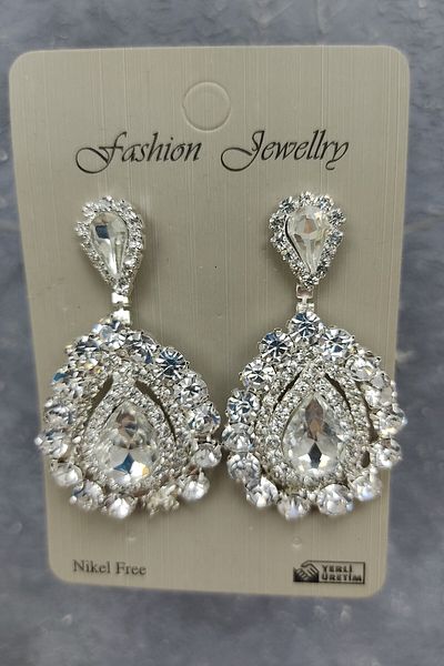 Hobigram Model Dilruba Tiara de mireasa si cercei cu pietre pentru cele mai frumoase mirese - Coroana, piatra de cristal, model elegant - T
