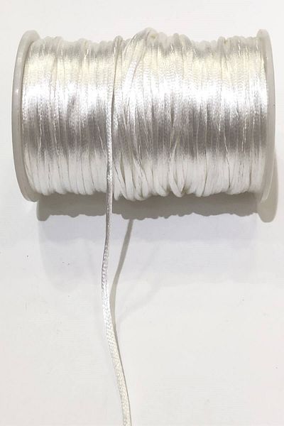 Hobigram Beads Assortment White Birit Thread (10 Mt) – Decorative Ribbon, Stylish Design, Women's Accessory – Decor