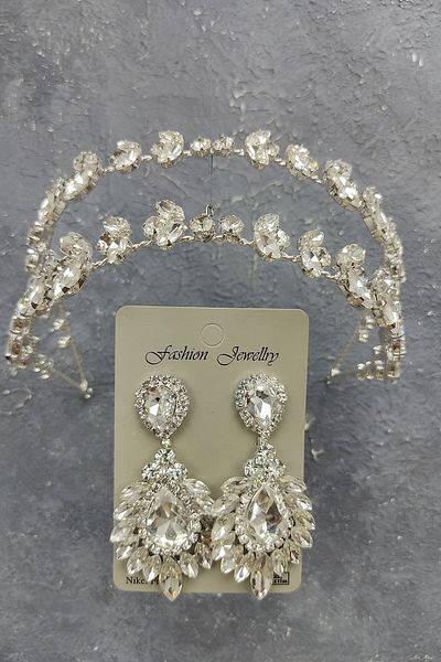 Hobigram Alpha Model Bridal Crown και Drop Shuttle Stone σκουλαρίκια για τις πιο όμορφες νύφες – Κορώνα, Κρυστάλλινη Πέτρα, Κομψό Μοντέλο