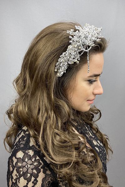 Hobigram Zosma Crystal Stone Henna și coroană de mireasă gri argintiu pentru cele mai frumoase mirese – Coroană, Crystal Stone, Model elegant
