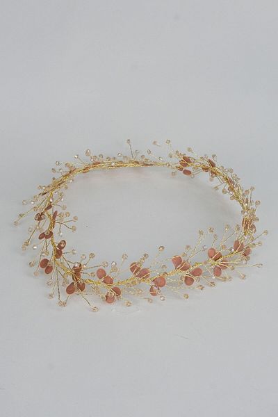 Hobigram Ramură de primăvară emailată Accesoriu de păr de mireasă cu margele pentru cele mai frumoase mirese – Coroană, cu pietre de cristal, model elegant –