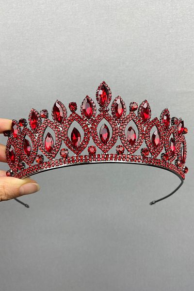 Hobigram Model Elis Coroană și cercei de mireasă Henna pentru cele mai frumoase mirese – Coroană, piatră de cristal, model elegant, coroană de mireasă –