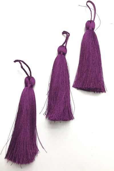 Hobigram Διακοσμητική Κορδέλα Plum Single Tassel 10 cm 1 Τεμάχιο – Διακοσμητική Κορδέλα, Κομψό Σχέδιο, Γυναικείο Αξεσουάρ –