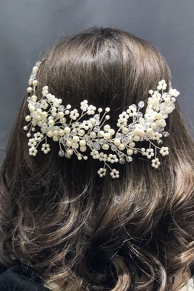 Hobigram Accesoriu de păr cu cristal transparent pentru cele mai frumoase mirese – coroană, piatră de cristal, model elegant, coroană de mireasă – coroană