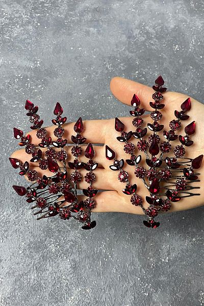 Hobigram Accesoriu de păr Helenist pentru mireasă, cu două fețe, pentru cele mai frumoase mirese – coroană, piatră de cristal, model elegant