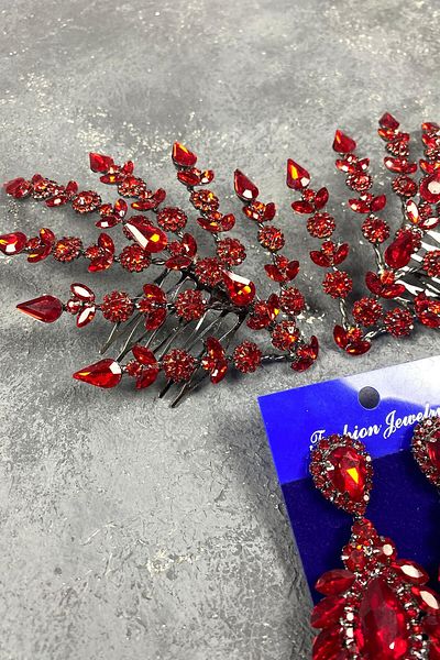 Hobigram Set de accesorii pentru păr de mireasă Helenist și cercei cu coroană – Coroană – Coroană pentru cele mai frumoase mirese