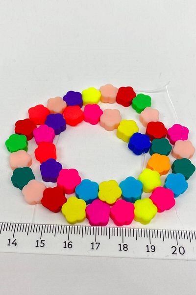 Hobigram Assortment of Beads Colorful Flower Pattern Fimo Dough Beads – Beads, Stylish Design, Women's Accessory – B