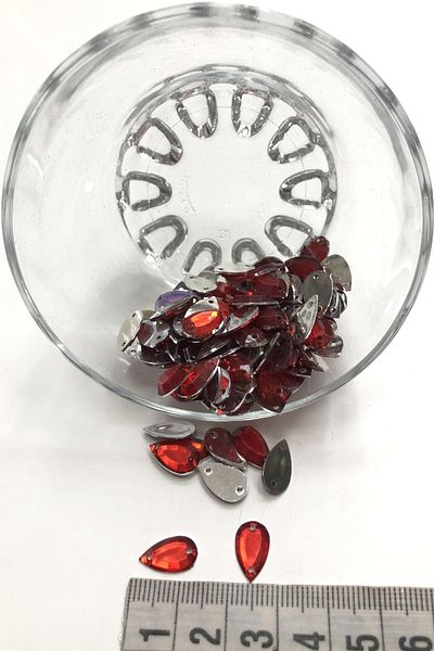 Hobigram Χάντρες Ποικιλία Red Drop Plastic Strut Stone 20 gr – Χάντρες, Κομψό Σχέδιο, Γυναικείο Αξεσουάρ – Μπον