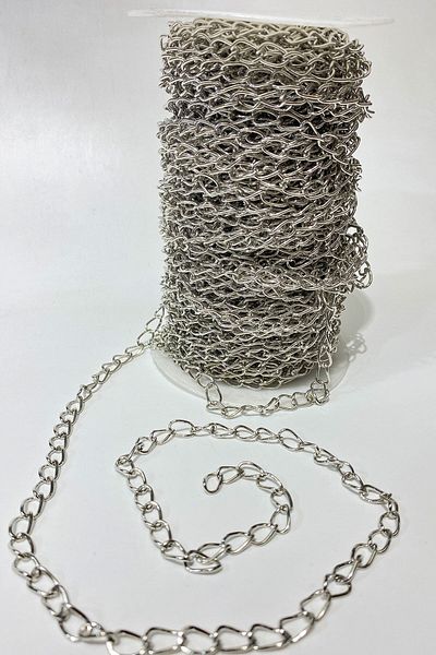 Hobigram Beads Assortment Flat Thick Silver Chain Accessory 1 Mt – Beads, Stylish Design, Women's Accessory – Bo