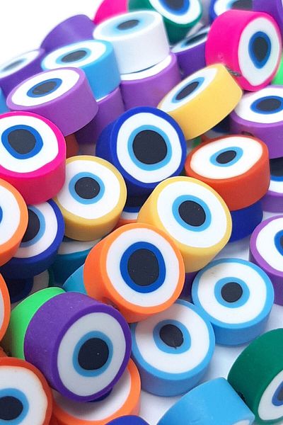 Hobigram Beads Variety Evil Eye Bead Model Fimo Dough Beads – Beads, Stylish Design, Women's Accessory – Bon