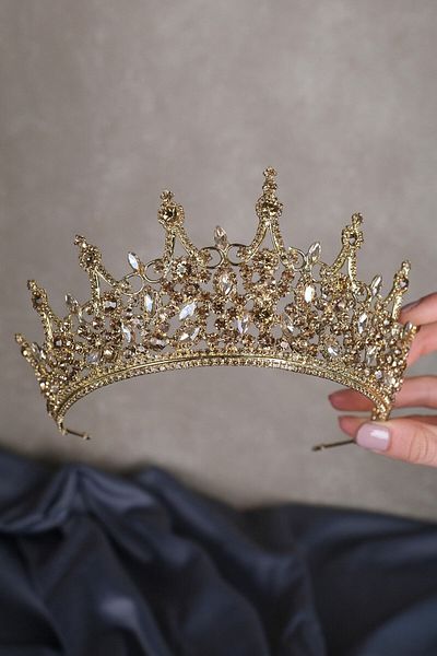 Hobigram Leonis Princess Model Bridal Henna Crown pentru cele mai frumoase mirese – Coroană, Crystal Stone, Model elegant, Tiara de mireasă