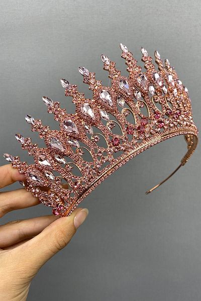 Hobigram Coroana de Henna pentru Mireasa Model Pink Rose pentru Cele mai Frumoase Mirese – Coroana – Coroana