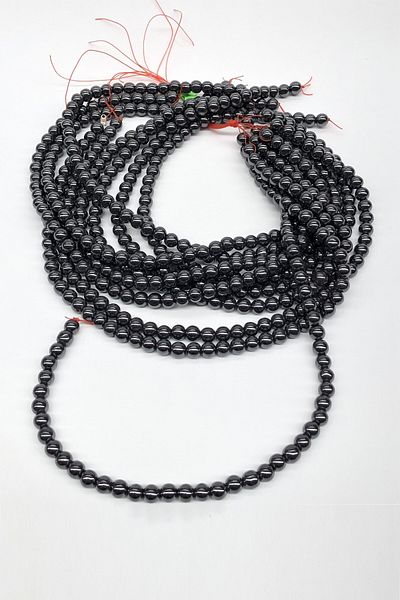 Hobigram Beads Types Hematite Stone Beads 8 mm – Beads, Stylish Design, Women's Accessory – Beads – Beads