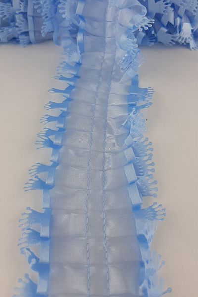 Hobigram Χειροποίητα προϊόντα Blue Ruffle Pleat – Ειδικό σχέδιο, αξεσουάρ, ποιοτική παραγωγή, εντυπωσιακό στυλ