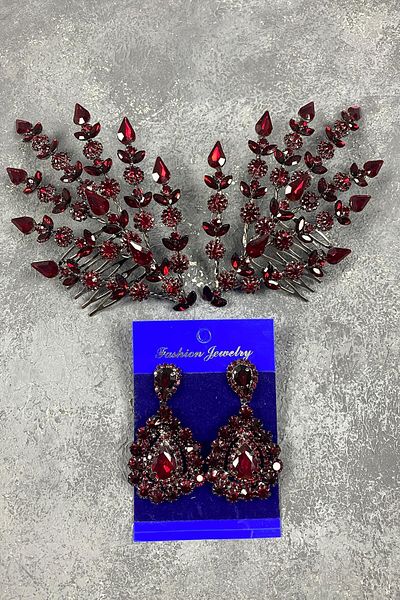 Hobigram Accesoriu de păr Helenist pentru mireasă și cercei cu pietre pentru cele mai frumoase mirese – Coroană – Coroană