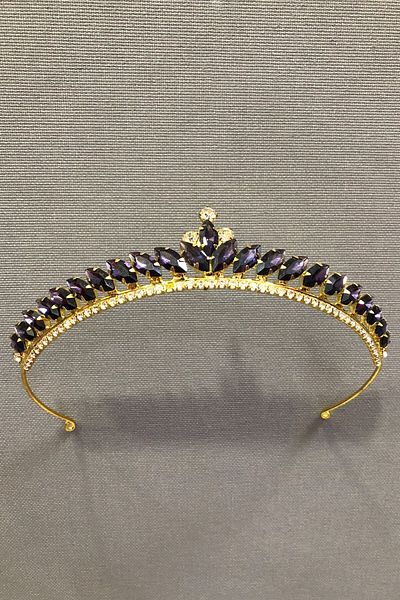 Hobigram Lara Plum Bridal și Henna Crown pentru cele mai frumoase mirese – Coroană, Crystal Stone, Model elegant, Coroană de mireasă – Coroană