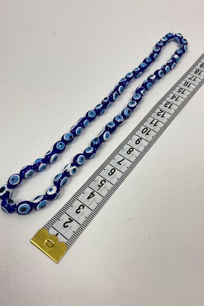 Hobigram Beads Assortment Oblate Evil Eye Beads 1 String 8 mm – Beads, Stylish Design, Women's Accessory – Beads –