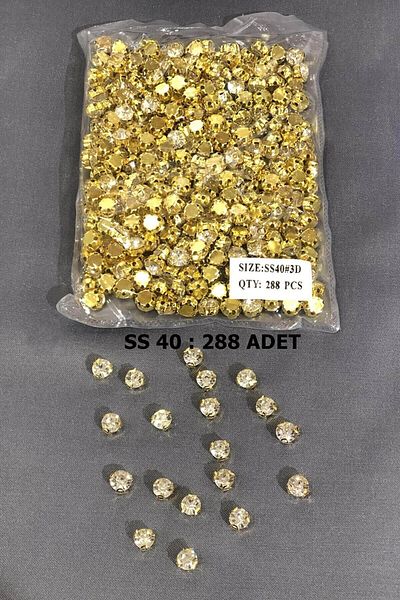 Hobigram Beads Assortment Yellow Metal Case Strut Beyoğlu Stone (1 Pack) Ss 40 288 Pieces – Beads, Stylish Design