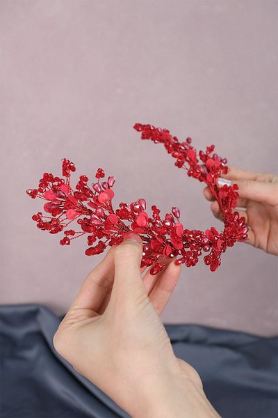 Hobigram Accesoriu de păr de mireasă cu mărgele de cristal și perle Berra pentru cele mai frumoase mirese – Coroană, cu pietre de cristal – Coroană –