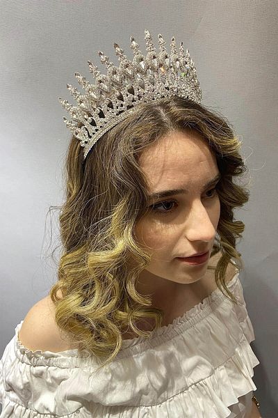 Hobigram Coroana de Henna de Mireasa Model Henna de culoare argintie pentru cele mai frumoase mirese – Coroana – Coroana