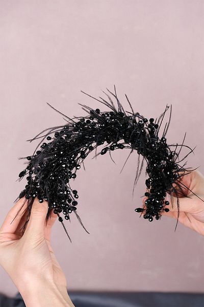 Hobigram Capella Feathered Crystal Accesoriu pentru păr și turban de mireasă pentru cele mai frumoase mirese – Coroană, Crystal Stone – Crown