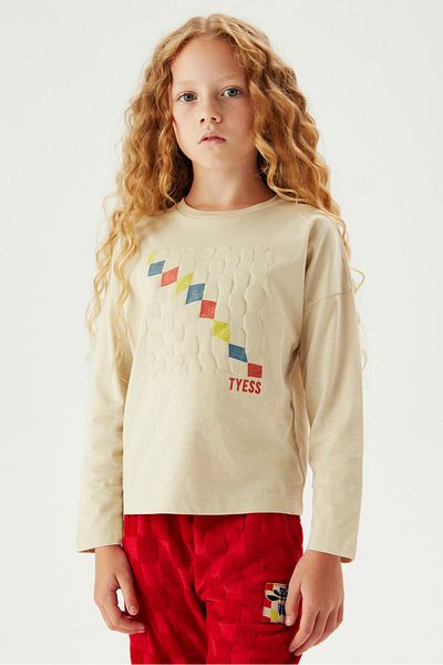 Tyess T-Shirt Girl Beige 23FW0TJ4512