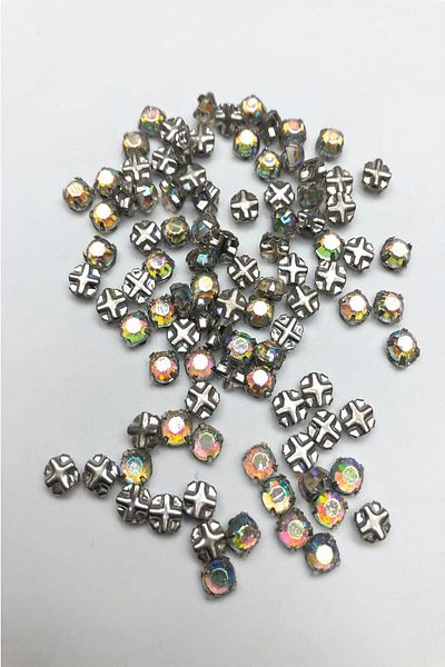 Hobigram Ποικιλία χάντρες Λευκό Janjanlı Small Case Stitching Stone 25 τμχ – Χάντρες, Κομψό Σχέδιο – Χάντρες – Μπον