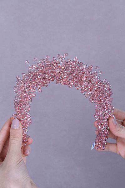 Hobigram Accesoriu pentru păr Coroana de mireasă cu mărgele de cristal Pollux pentru cele mai frumoase mirese – Coroană, cu pietre de cristal, model elegant