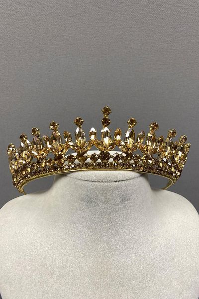 Hobigram Pedro Stone Bridal Henna Crown pentru cele mai frumoase mirese – Coroană, Crystal Stone, Model elegant, Tiara de mireasă – Coroană –