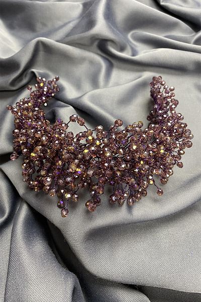 Hobigram Prune Pollux Crystal Stone Henna și coroană de mireasă pentru cele mai frumoase mirese – Coroană, Crystal Stone, Model elegant –