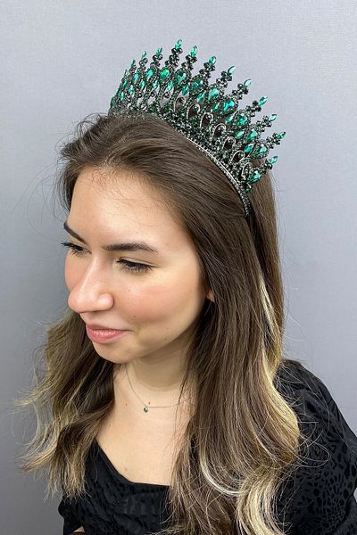 Hobigram Coroana de mireasa cu henna verde smarald antracit pentru cele mai frumoase mirese – Coroana – Coroana