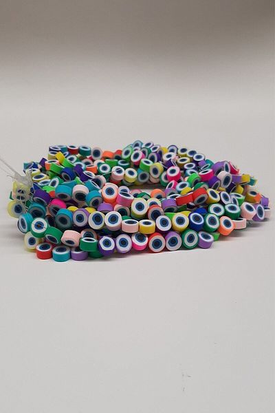 Hobigram Beads Assortment Evil Eye Bead Patterned Fimo Beads – Beads, Stylish Design, Women's Accessory – Beads
