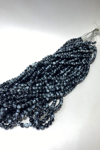 Hobigram Χάντρες Ποικιλία Anthracite Grey Patterned Sequence Glass Beads 8 mm – Χάντρες, Κομψό Σχέδιο, Γυναικείο Αξεσουάρ –
